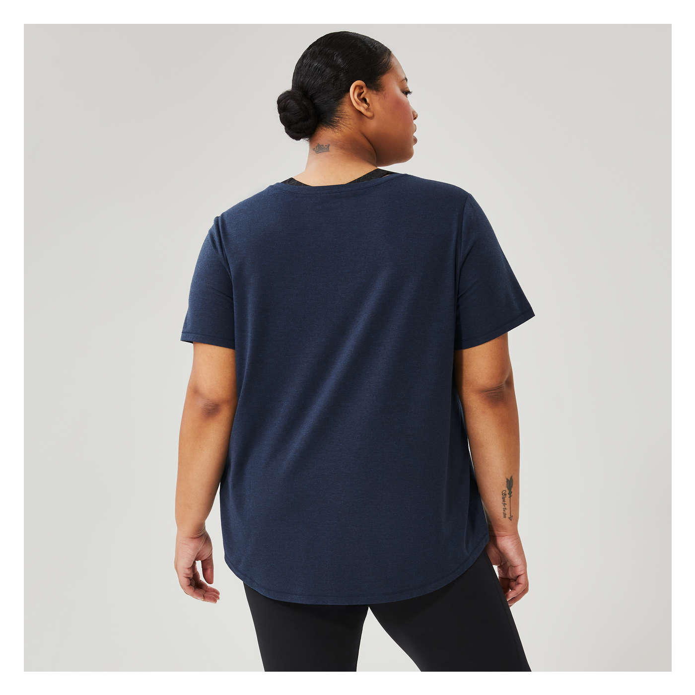 [FOTTSFOTTS] / ☆ SCOOP TEE / NAVY Sport-Tek Women's Heather-On-Heather Contender Scoop Neck